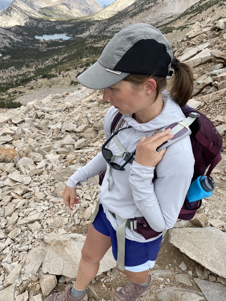 a hiker with a backpack