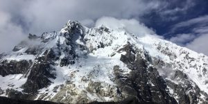 Some serious mountain towering above Salkantay pass